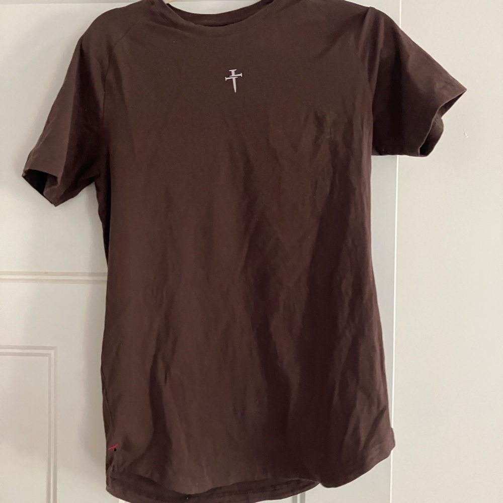 Three Nails Men's Brown Short Sleeve